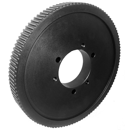 B&B Manufacturing QD112-5M-15, Timing Pulley, Cast Iron, Black Oxide,  QD112-5M-15